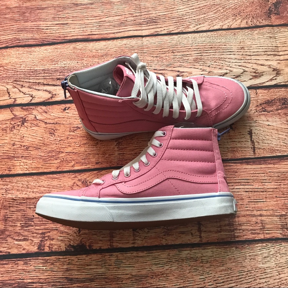 Vans pink high top sneakers 7.5